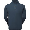 FootJoy Drirelease Button Placket Sweater Herre Pullover - Dark Denim