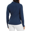FootJoy Embossed Full-Zip Midlayer Dame Cardigan - Navy
