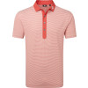 FootJoy Feeder Stripe Pique Herre Poloshirt - Nantucket Red