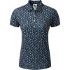 FootJoy Floral Print Lisle Dame Poloshirt - Navy And White