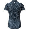 FootJoy Floral Print Lisle Dame Poloshirt - Navy And White