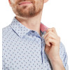 FootJoy Flower Bud Foulard Lisle Herre Poloshirt - Skyway