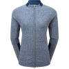 FootJoy Full-Zip Space Dye Thermal Midlayer Dame Cardigan - Navy