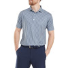 FootJoy Houndstooth Geo Lisle Herre Poloshirt - Navy