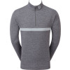 FootJoy Inset Stripe Chill-Out Herre Pullover - H. Gravel/H.Grey Cliff
