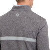FootJoy Inset Stripe Chill-Out Herre Pullover - H. Gravel/H.Grey Cliff