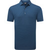 FootJoy Micro Feeder Stripe Lisle Herre Poloshirt - Navy Tonal