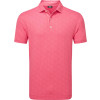 FootJoy Speckle Print Pique Herre Poloshirt - Red/Pink Floral