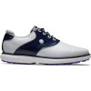 FootJoy Traditions Vandtætte Dame Golfsko Uden Spikes - White/Navy/Purple
