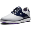 FootJoy Traditions Vandtætte Dame Golfsko Uden Spikes - White/Navy/Purple