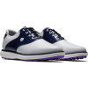 FootJoy Traditions Vandtætte Dame Golfsko Uden Spikes - White/Navy/Purple