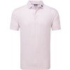 FootJoy Wiggle Print Lisle Herre Poloshirt - White/Light Pink