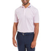 FootJoy Wiggle Print Lisle Herre Poloshirt - White/Light Pink