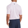 FootJoy Wiggle Print Lisle Herre Poloshirt - White/Light Pink