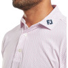 FootJoy Wiggle Print Lisle Herre Poloshirt - White/Light Pink