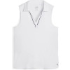 Puma Cloudspun Piped (2024) Dame Poloshirt Uden Ærmer - White Glow