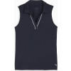 Puma Cloudspun Piped (2024) Pige Poloshirt Uden Ærmer - Deep Navy