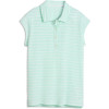 Puma Pique YD Stripe Cap Sleeve Dame Poloshirt Uden Ærmer - White Glow/Mint Jelly