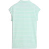 Puma Pique YD Stripe Cap Sleeve Dame Poloshirt Uden Ærmer - White Glow/Mint Jelly