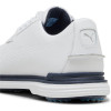 Puma ROYALE Vandtætte Herre Golfsko Med Spikes - Puma White/Deep Navy/Team Light Blue