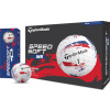 Taylormade SpeedSoft INK Golfbolde - Blue/Red